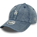justerbar-bla-bojd-keps-for-kvinnor-9twenty-denim-los-angeles-dodgers-mlb-fran-new-era