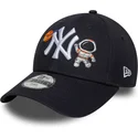marinbla-bojd-justerbar-keps-for-barn-9forty-space-icon-fran-new-york-yankees-mlb-av-new-era