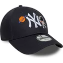 marinbla-bojd-justerbar-keps-for-barn-9forty-space-icon-fran-new-york-yankees-mlb-av-new-era