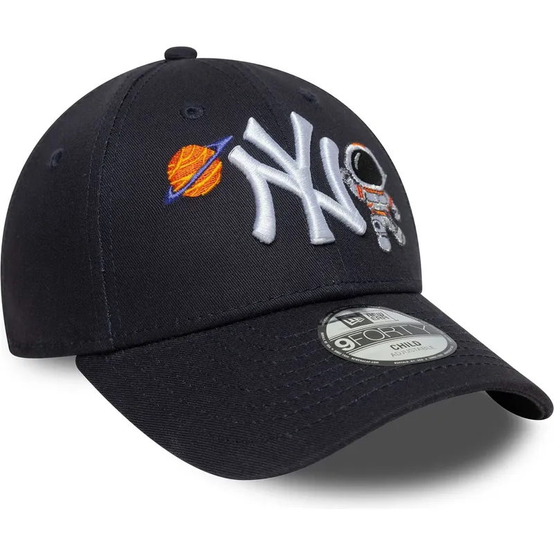 marinbla-bojd-justerbar-keps-for-barn-9forty-space-icon-fran-new-york-yankees-mlb-av-new-era