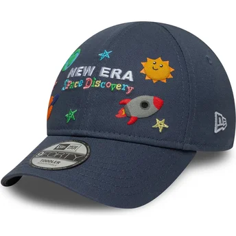 New Era 9FORTY Space Icon blå justerbar böjd keps för barn