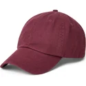 justerbar-vinrod-keps-med-bojd-skarm-och-vinrod-logotyp-cotton-chino-classic-sport-fran-polo-ralph-lauren