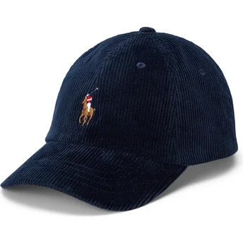 Justerbar mörkblå keps med böjd skärm Classic Sport Corduroy från Polo Ralph Lauren