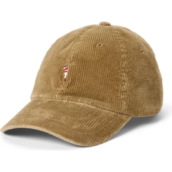 Justerbar ljusbrun kurvad keps Classic Sport Corduroy från Polo Ralph Lauren