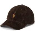 morkbrun-justerbar-keps-med-bojd-skarm-classic-sport-corduroy-fran-polo-ralph-lauren