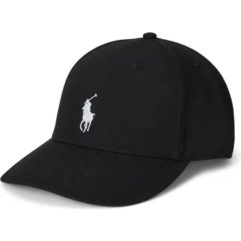 Svart böjd snapback-keps Twill High Crown från Polo Ralph Lauren