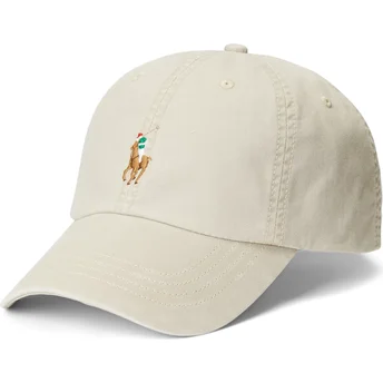 Kepsar böjd beige justerbart band Classic Sport Stretch Cotton Twill av Polo Ralph Lauren