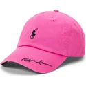 rosa-justerbar-kurvkeps-pink-pony-twill-fran-polo-ralph-lauren