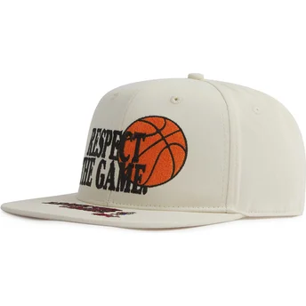 Beige flat keps snapback Respect The Game Slogan av AND1