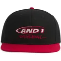 and1-svart-och-rod-platt-keps-snapback-med-graffiti-logga