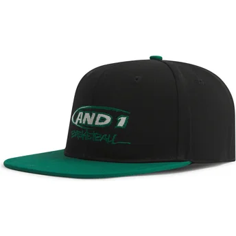 Svart och grön platt keps snapback Graffiti Logo av AND1