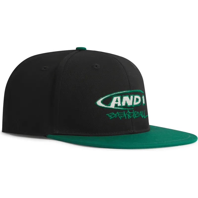 svart-och-gron-platt-snapback-keps-graffiti-logo-fran-and1