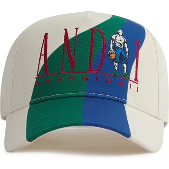 Beige kurvad snapbackkeps Retro Logo Colour Block från AND1