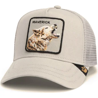 truckerkeps-gra-varg-maverick-howling-in-harmony-core-canvas-the-farm-fran-goorin-bros