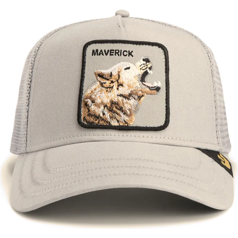 truckerkeps-gra-varg-maverick-howling-in-harmony-core-canvas-the-farm-fran-goorin-bros
