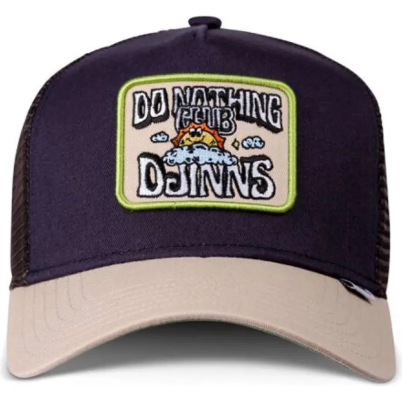 keps-trucker-marinbla-och-beige-do-nothing-club-hft-dnc-sun-fran-djinns