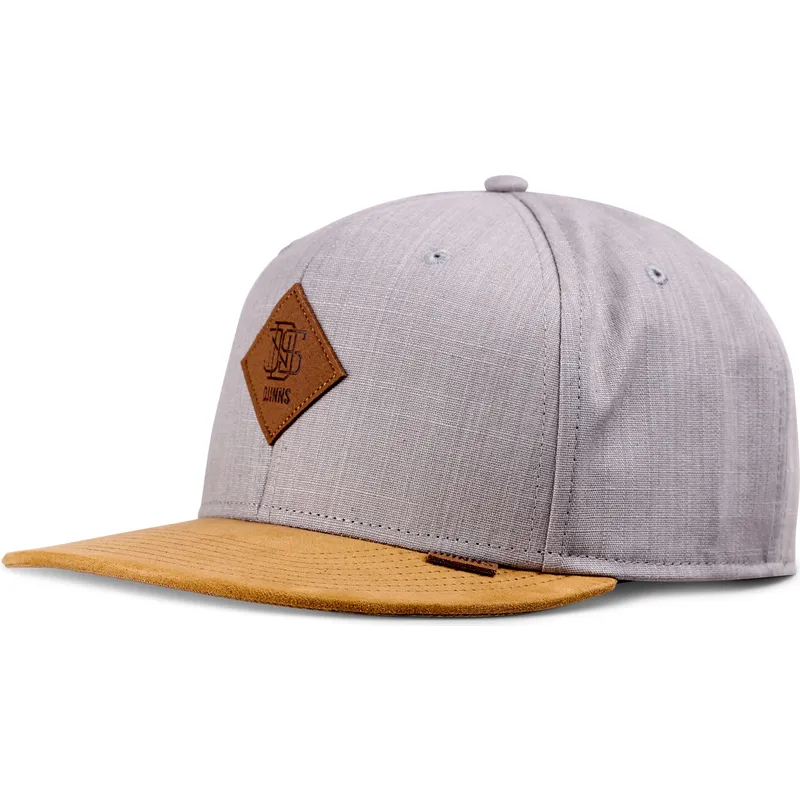 gra-och-brun-platt-keps-snapback-linen-2015-fran-djinns