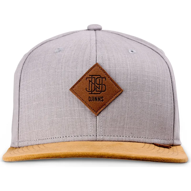 gra-och-brun-platt-keps-snapback-linen-2015-fran-djinns