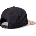 svart-och-flerfargad-snapback-keps-for-barn-lucky-cat-linen-rev-av-djinns