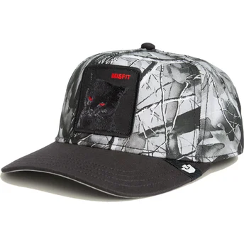 Goorin Bros. Svart böjd skärmmössa snapback katt Misfit Camo Desaturated Camo The Farm.