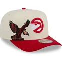 beige-och-rod-bojd-keps-snapback-9fifty-a-frame-precurved-hardwood-classics-atlanta-hawks-nba-fran-new-era