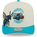 beige-och-bla-bojd-keps-snapback-9fifty-a-frame-precurved-hardwood-classics-fran-charlotte-hornets-nba-av-new-era