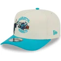 beige-och-bla-bojd-keps-snapback-9fifty-a-frame-precurved-hardwood-classics-fran-charlotte-hornets-nba-av-new-era