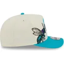 beige-och-bla-bojd-snapback-keps-9fifty-a-frame-precurved-hardwood-classics-charlotte-hornets-nba-fran-new-era