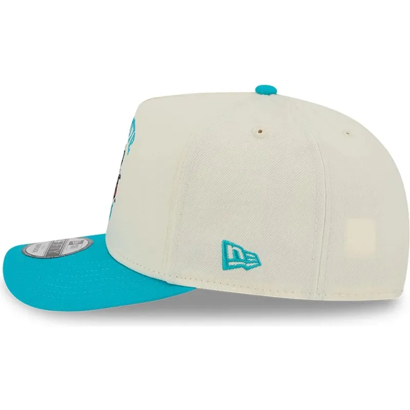 beige-och-bla-bojd-keps-snapback-9fifty-a-frame-precurved-hardwood-classics-fran-charlotte-hornets-nba-av-new-era