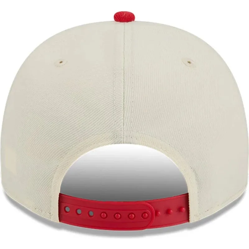 beige-och-rod-bojd-keps-snapback-9fifty-a-frame-precurved-hardwood-classics-fran-houston-rockets-nba-av-new-era