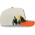 beige-och-orange-bojd-keps-snapback-9fifty-a-frame-precurved-hardwood-classics-fran-phoenix-suns-nba-av-new-era