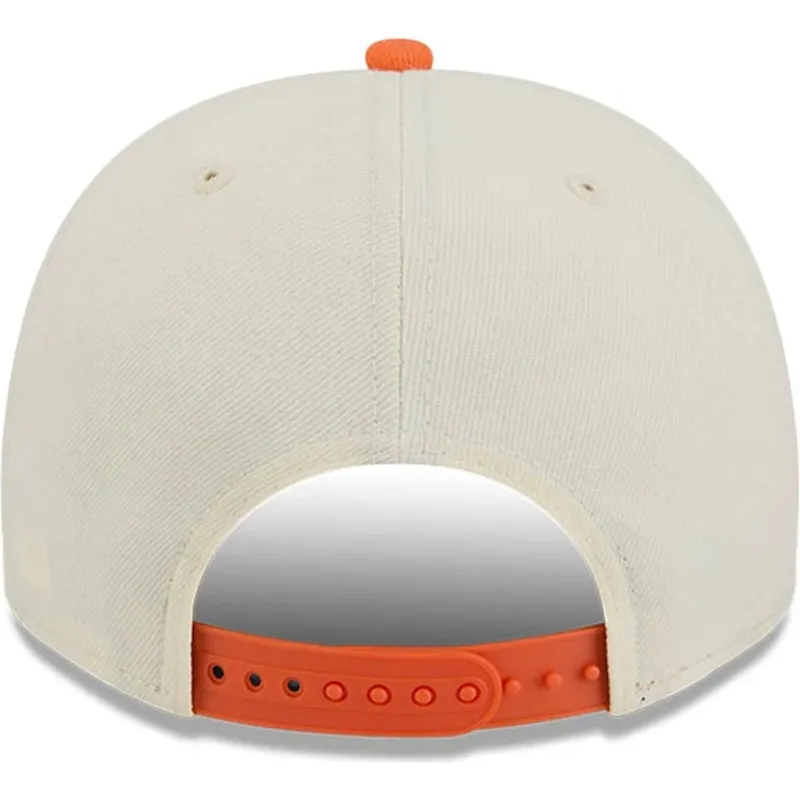 beige-och-orange-bojd-keps-snapback-9fifty-a-frame-precurved-hardwood-classics-fran-phoenix-suns-nba-av-new-era
