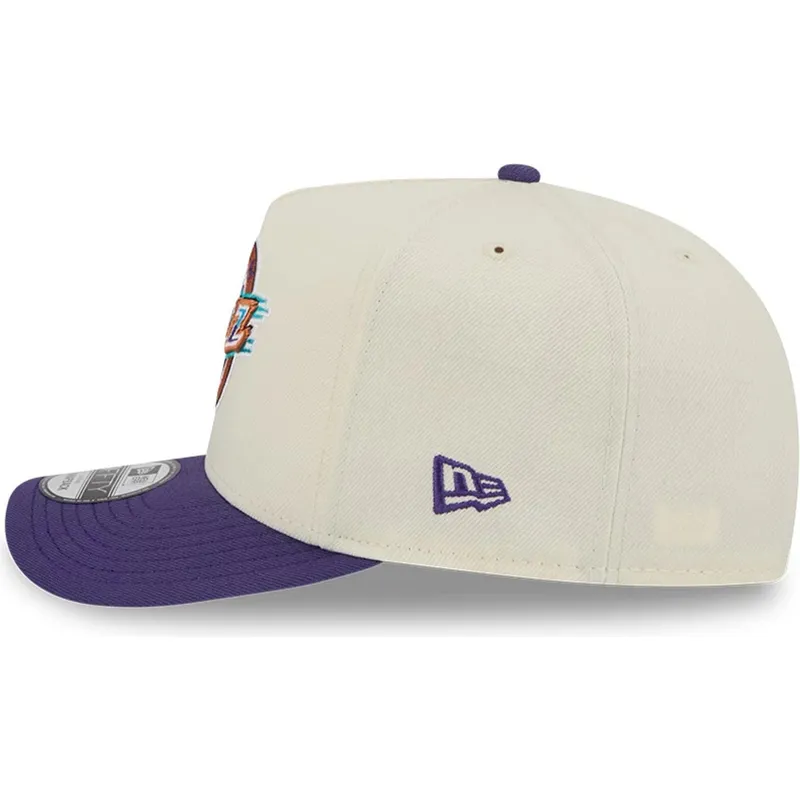 beige-och-lila-bojd-keps-snapback-9fifty-a-frame-precurved-hardwood-classics-fran-utah-jazz-nba-av-new-era