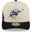beige-och-svart-bojd-keps-snapback-9fifty-a-frame-precurved-hardwood-classics-fran-washington-wizards-nba-av-new-era