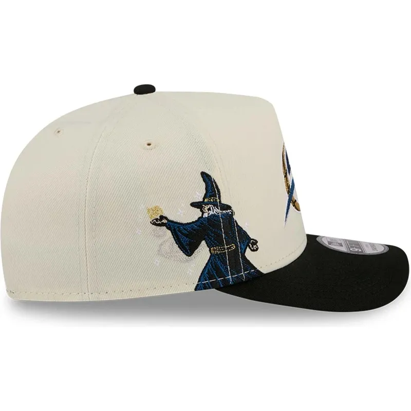 beige-och-svart-bojd-keps-snapback-9fifty-a-frame-precurved-hardwood-classics-fran-washington-wizards-nba-av-new-era