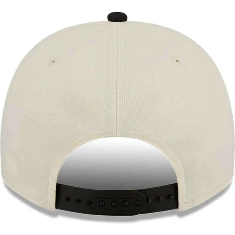beige-och-svart-bojd-keps-snapback-9fifty-a-frame-precurved-hardwood-classics-fran-washington-wizards-nba-av-new-era