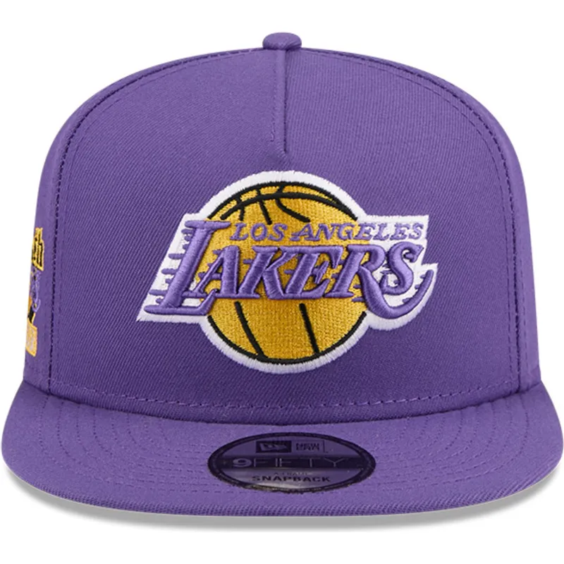 platt-violett-snapback-keps-9fifty-a-frame-hardwood-classics-fran-los-angeles-lakers-nba-av-new-era