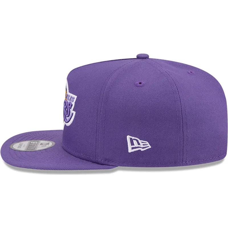 platt-violett-snapback-keps-9fifty-a-frame-hardwood-classics-fran-los-angeles-lakers-nba-av-new-era