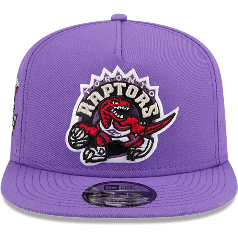 platt-violett-snapback-keps-9fifty-a-frame-hardwood-classics-fran-toronto-raptors-nba-av-new-era