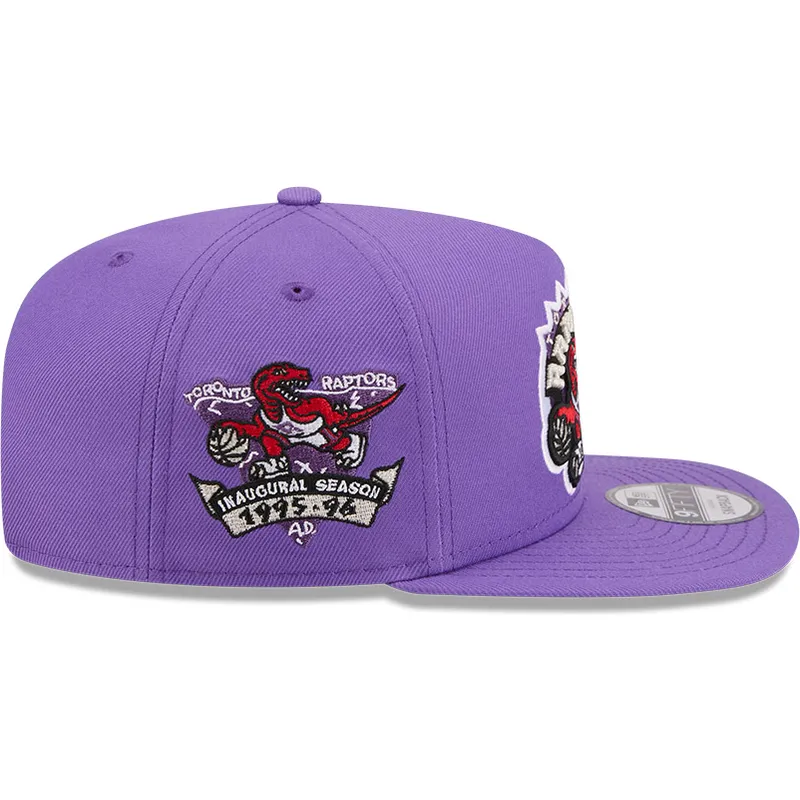 platt-violett-snapback-keps-9fifty-a-frame-hardwood-classics-fran-toronto-raptors-nba-av-new-era