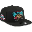 svart-platt-snapback-keps-9fifty-a-frame-hardwood-classics-fran-vancouver-grizzlies-nba-av-new-era