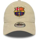 beige-justerbar-kurvkeps-fc-barcelona-laliga-9twenty-cord-fran-new-era
