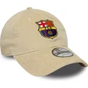 beige-justerbar-kurvkeps-fc-barcelona-laliga-9twenty-cord-fran-new-era