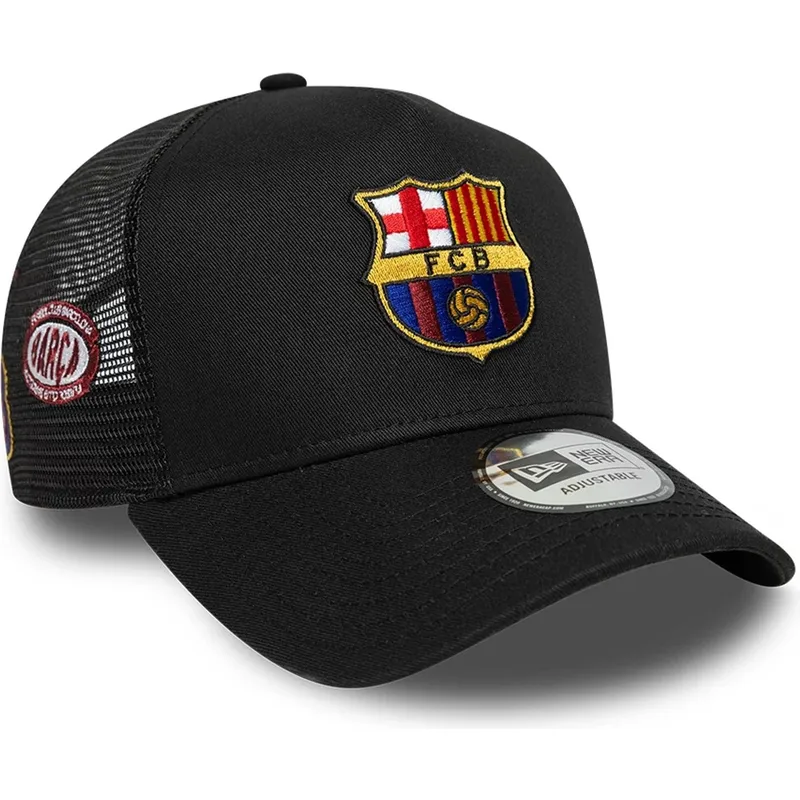 svart-trucker-keps-fc-barcelona-laliga-a-frame-patch-fran-new-era