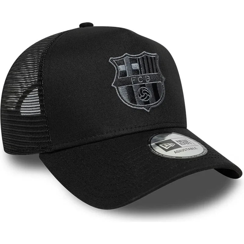 new-era-fc-barcelona-laliga-a-frame-tonal-svart-trucker-keps