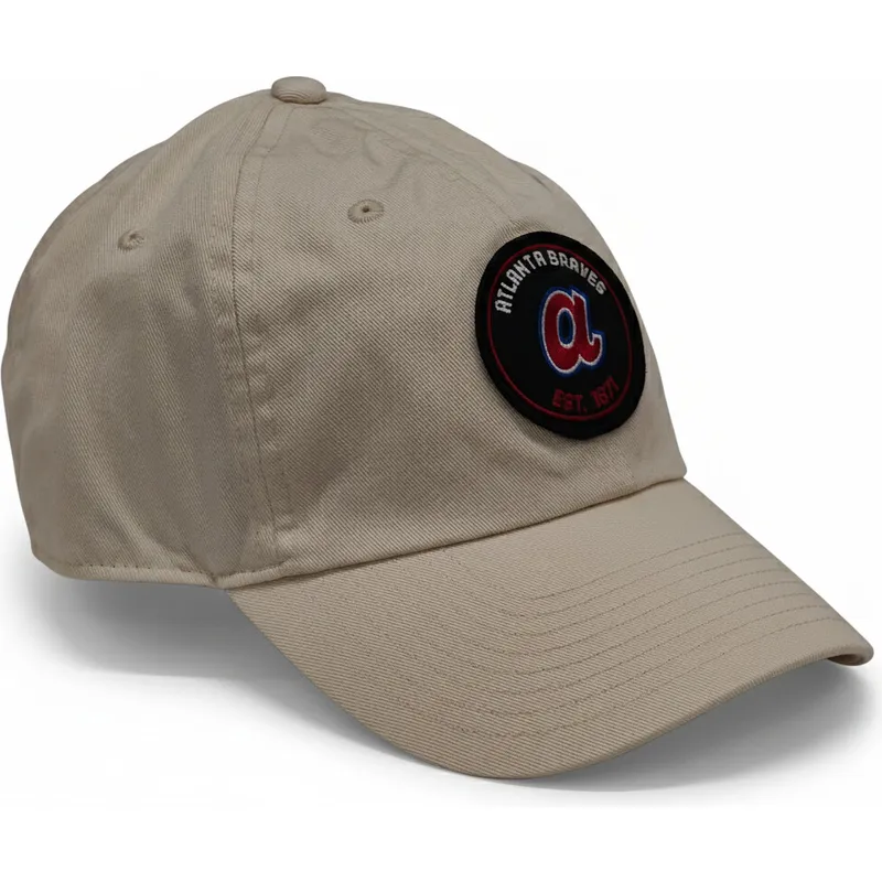 beige-justerbar-keps-club-unstructured-organic-cotton-atlanta-braves-mlb-fran-nike