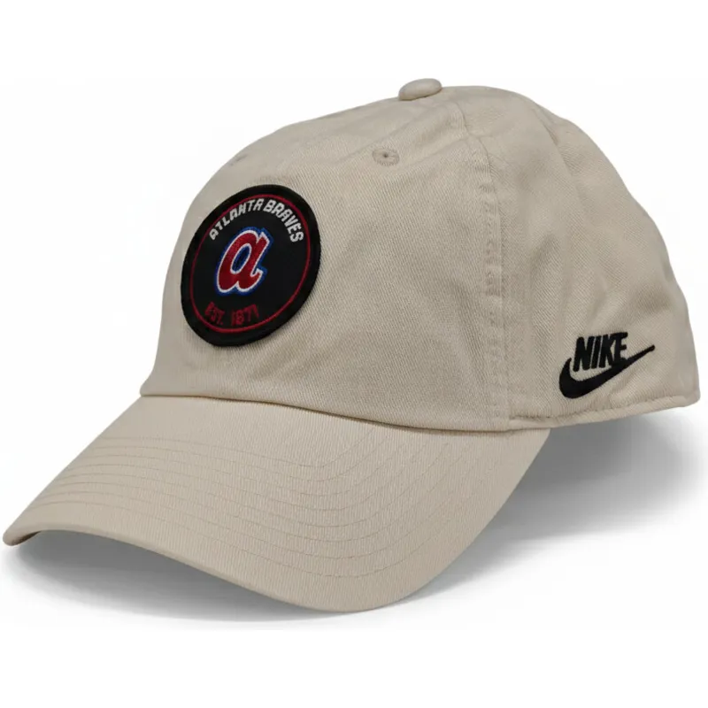 beige-justerbar-keps-club-unstructured-organic-cotton-atlanta-braves-mlb-fran-nike
