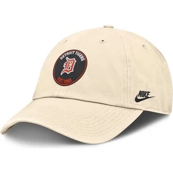 Beige justerbar keps med böjd skärm Club Unstructured Organic Cotton Detroit Tigers MLB från Nike