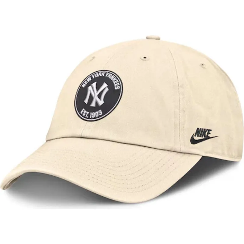 beige-justerbar-kurvad-keps-club-unstructured-organic-cotton-new-york-yankees-mlb-fran-nike