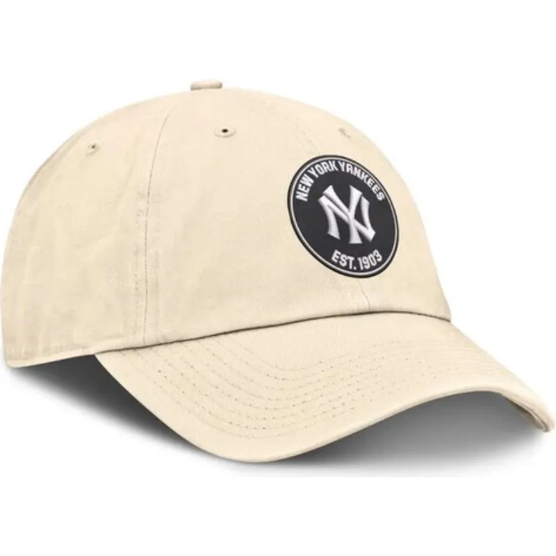 beige-justerbar-kurvad-keps-club-unstructured-organic-cotton-new-york-yankees-mlb-fran-nike